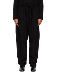 Lemaire - Black Relaxed Lounge Pants - Lyst