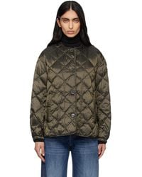Max Mara - Khaki Soft Quilted Down Jacket - Lyst