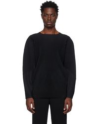 Homme Plissé Issey Miyake - Homme Plissé Issey Miyake Black Monthly Color January Long Sleeve T-shirt - Lyst