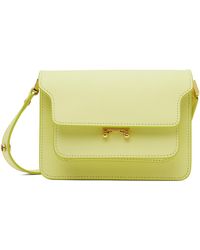 Marni - Yellow Saffiano Leather Mini Trunk Bag - Lyst