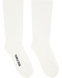 Rick Owens - Off- Temple Mid Calf Socks - Lyst