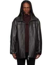 Courreges - Oversized Leather Jacket - Lyst