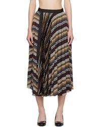 Sacai - Horizontal Stripe Midi Skirt - Lyst