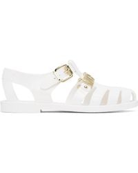 Moschino - Jelly Lettering Logo Sandals - Lyst
