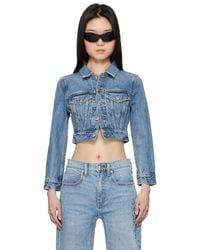 Alexander Wang - Shrunken Denim Trucker Jacket - Lyst