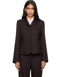 Sandy Liang - ブラウン Garten テーラードジャケット - Lyst
