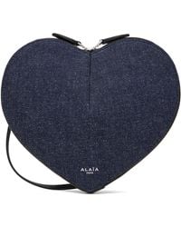 Alaïa - Le Cour Denim Shoulder Bag - Lyst