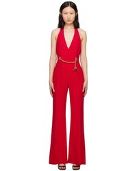 Moschino - Red Chains & Hearts Jumpsuit - Lyst