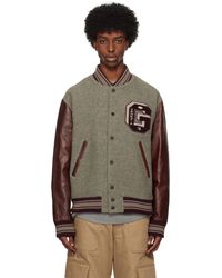 Golden Goose - Burgundy Melange Wool Bomber Jacket - Lyst