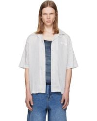 DIESEL - Half-Sleeve Pinstripe Modal Shirt - Lyst