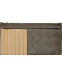 Bottega Veneta - Tan Intrecciato Long Zippered Card Holder - Lyst