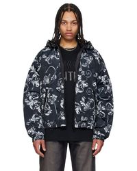 Versace Jeans Couture - Barocco Reversible Down Jacket - Lyst