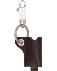 メンズ Rick Owens シルバー Porterville Gemini キーチェーン