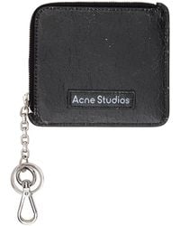 Acne Studios - Black Zip Leather Wallet - Lyst