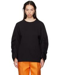 Dries Van Noten - Pleated Sleeves T-Shirt - Lyst
