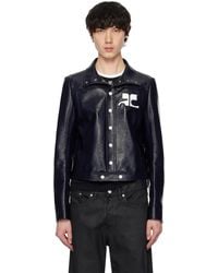 Courreges - Reeditionコレクション ネイビー ビニール ジャケット - Lyst