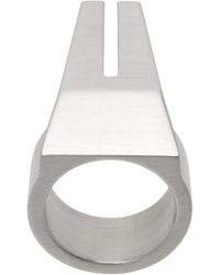 Rick Owens - Silver Open Trunk Ring - Lyst