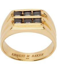 Ernest W. Baker - Bague dorée à zircones cubiques - Lyst