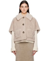 【関税込み】Max Mara トープ Wolf ジャケット Max Mara トープ Wolf ジャケット ブラック | Lyst