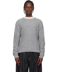 Studio Nicholson - Pull Camden Gris En Tricot - Lyst