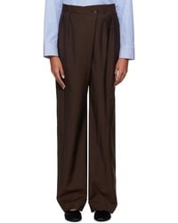 The Row - Brown Willow Trousers - Lyst