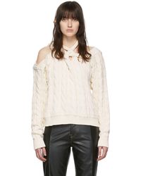 - Save 27% Y Project Cutout Detail Sweater in Beige Natural Womens Clothing Jumpers and knitwear Jumpers 