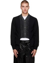 Comme des Garçons - Worsted Yarn Wool Cardigan - Lyst