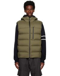 Moncler - Khaki Tamega Down Vest - Lyst