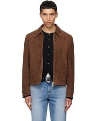 Tonywack - ブラウン バックル ジッパー ゴートスエード ジャケット - Lyst