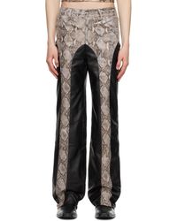 Theophilio - Ssense Exclusive & Stripe Leather Pants - Lyst