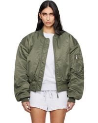 Entire studios - Cropped Broad Bomber Jacket - Lyst