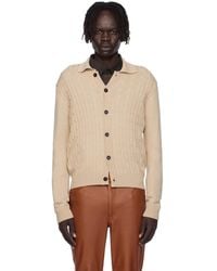 Ernest W. Baker - Cable-Knit Polo Cardigan - Lyst