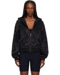 YUHAN WANG Houndstooth Knotted Jacket in Black | Lyst