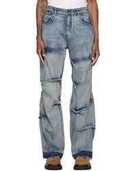 we11done - Multi-Tuck Denim Jeans - Lyst