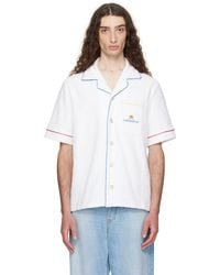 CASABLANCA - Monogram Jacquard Towelling Short Sleeve Shirt - Lyst