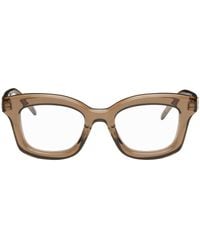 Loewe - Brown Square Glasses - Lyst
