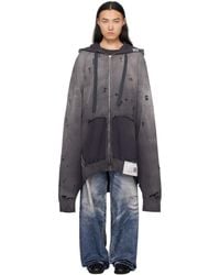 Maison Mihara Yasuhiro - Sun Faded Huge Zip-Up Hoodie - Lyst
