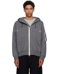 Sacai - Cotton Cashmere Knit Hoodie - Lyst