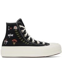 Converse - Baskets noires chuck taylor all star à plateforme et images - Lyst