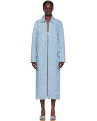 Gcds - Monogram Denim Coat - Lyst