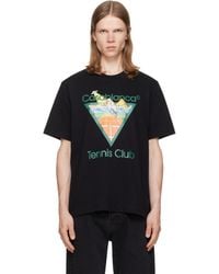 CASABLANCA - Tennis Club Icon Pyramid Abduction Short Sleeve T‑Shirt - Lyst