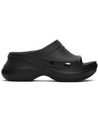 Balenciaga Crocs Edition Pool Slides - Black