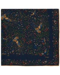 Drake's - Birds Of Paradise Square Scarf - Lyst