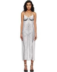 Moschino - Printed Crepe Midi Dress - Lyst