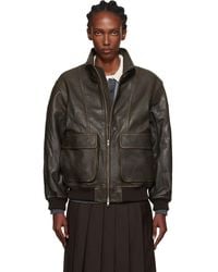 DUNST - Stand Collared Leather Jacket - Lyst