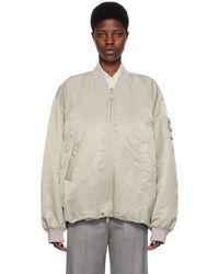 Low Classic - Taupe Reversible Bomber Jacket - Lyst