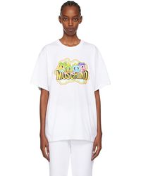 Moschino - T-shirt puzzle bobble blanc - Lyst