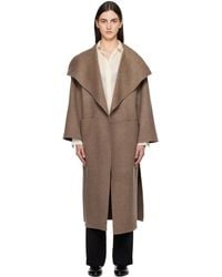 TOTEME - Taupe Signature Wool Cashmere Coat - Lyst