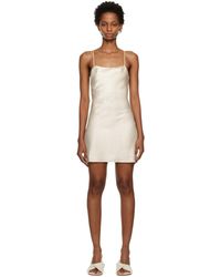 Third Form - Robe Courte Crush Bias Blanc Cassé - Lyst