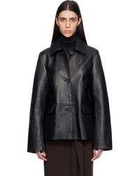 TOTEME - Grained Leather Jacket - Lyst